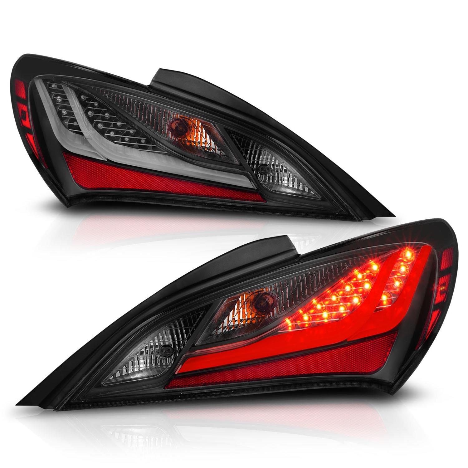 ANZO 10-13 Hyundai Genesis 2DR LED Taillights Smoke thumbnail 3
