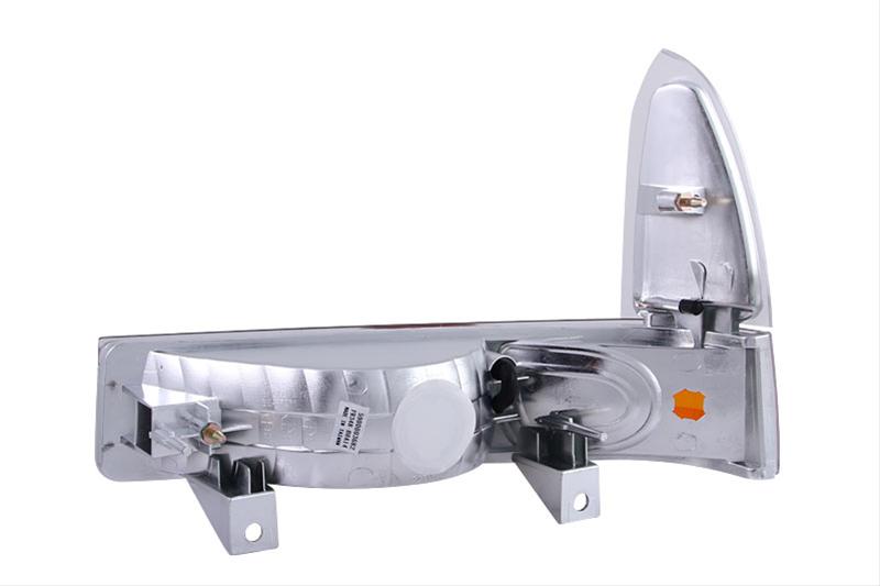 ANZO 2000-2004 Ford Excursion Euro Parking Lights Chrome w/ Amber Reflector thumbnail 2