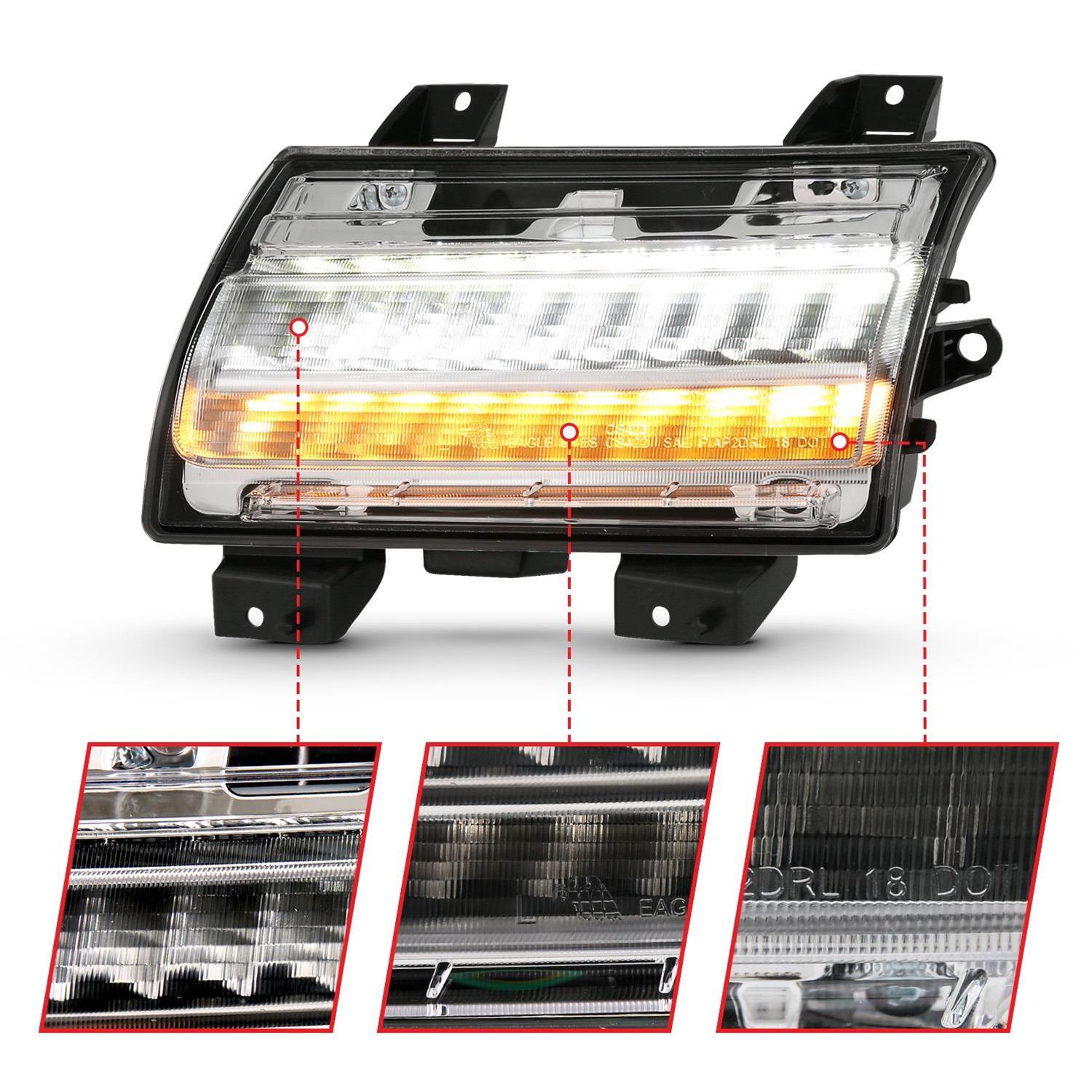 ANZO 18-19 Jeep Wrangler JL Halogen Chrome Clear w/ Sequential Signal thumbnail 3
