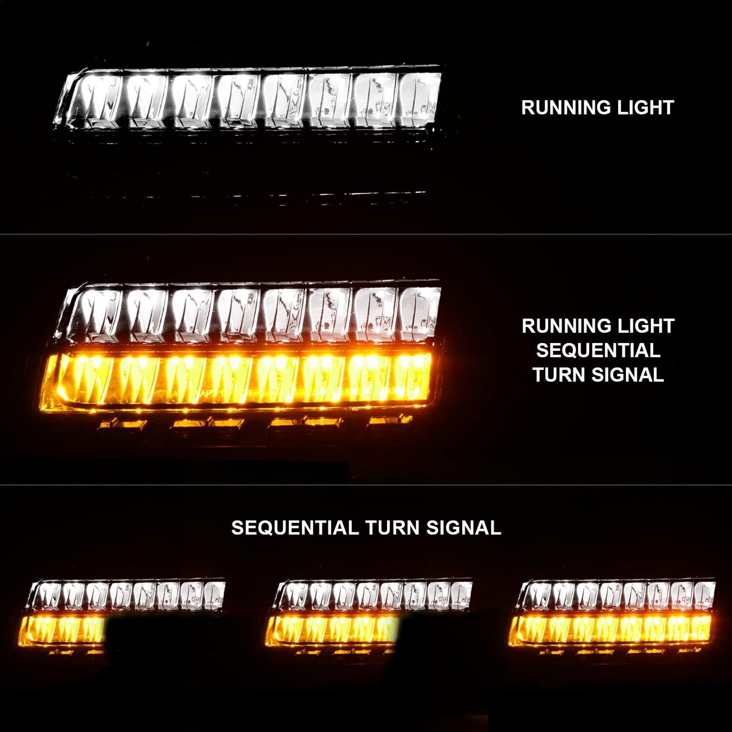 ANZO 2018-2021 Jeep Wrangler LED Side Markers Chrome Housing Smoke Lens w/ Seq. Signal Sport Bulb thumbnail 5