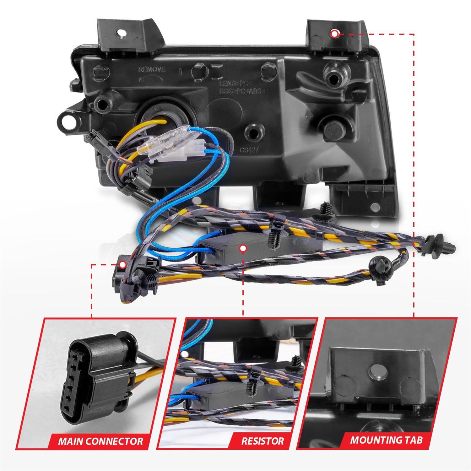ANZO 2018-2021 Jeep Wrangler LED Side Markers Chrome Housing Clear Lens w/ Sequential Signal thumbnail 2