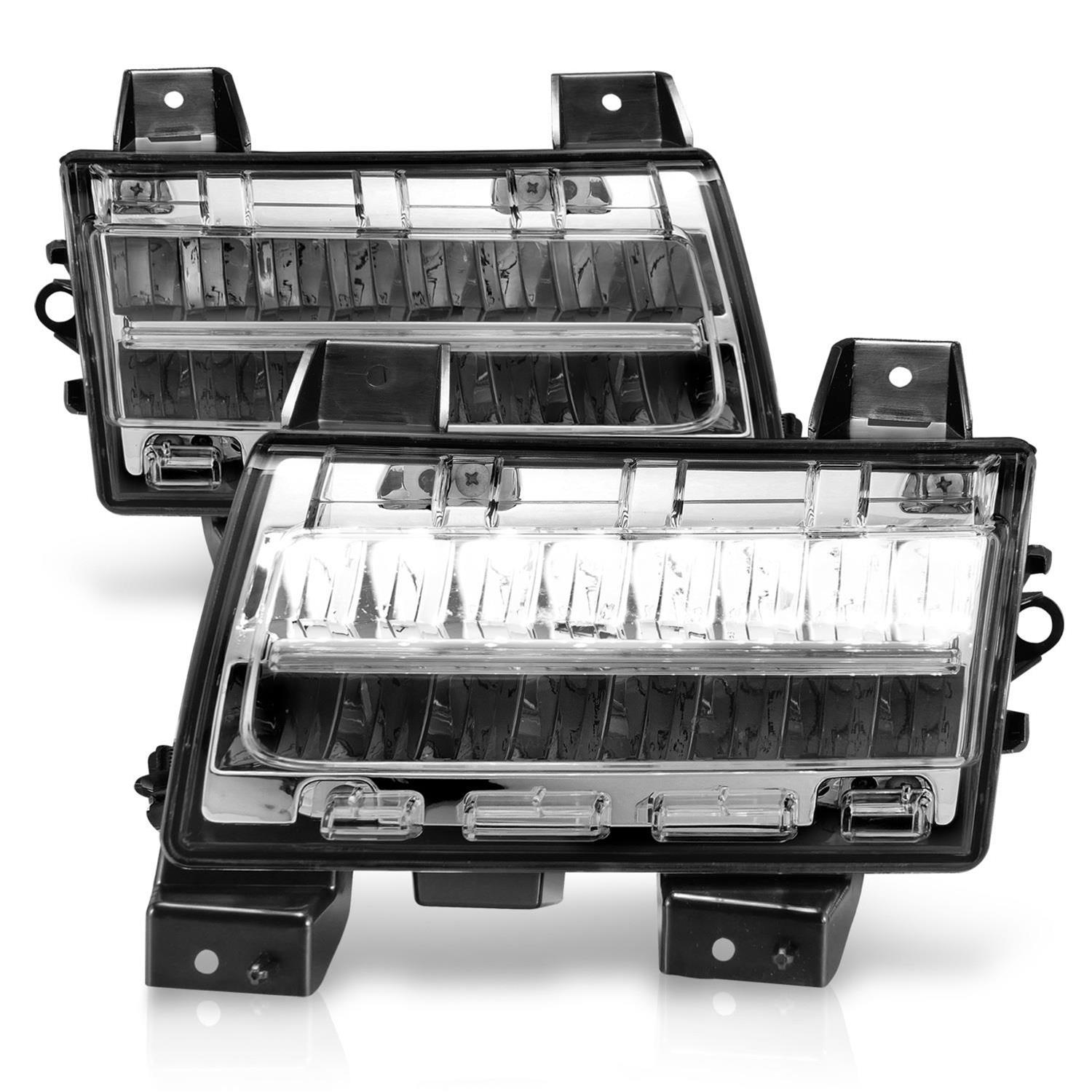 ANZO 2018-2021 Jeep Wrangler LED Side Markers Chrome Housing Clear Lens w/ Sequential Signal thumbnail 3