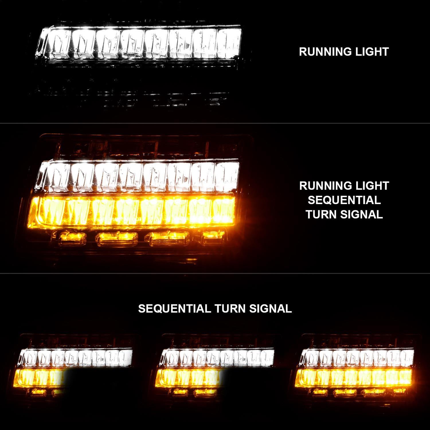 ANZO 2018-2021 Jeep Wrangler LED Side Markers Chrome Housing Clear Lens w/ Sequential Signal thumbnail 6