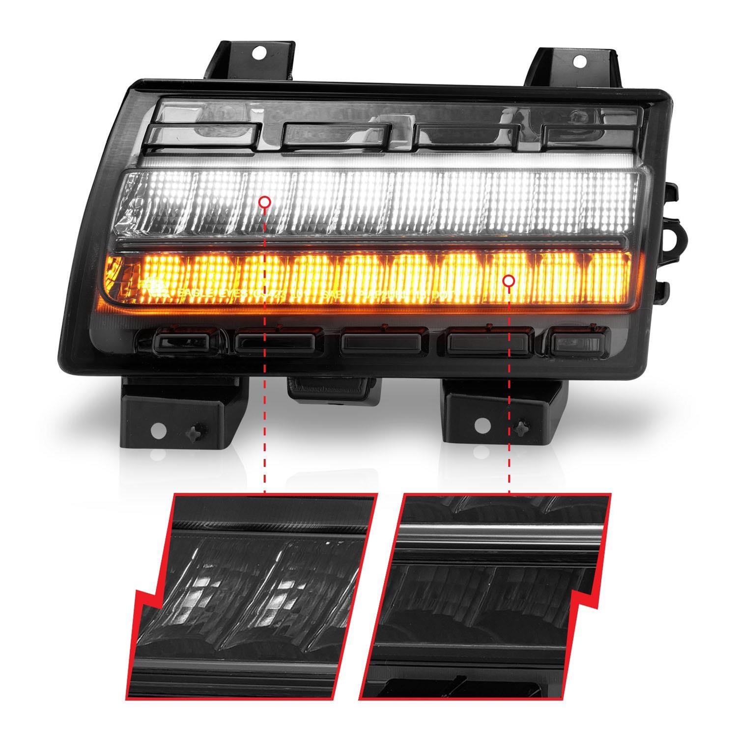 ANZO Wrangler 18-21/Gladiator 20+ LED Side Marker Lights Smoke w Sequential Signal thumbnail 2