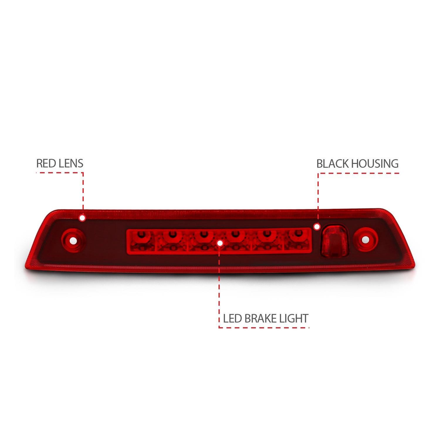 Anzo USA Third Brake Light Assemblies 531108 Headlights,LED 3rd Red thumbnail 6