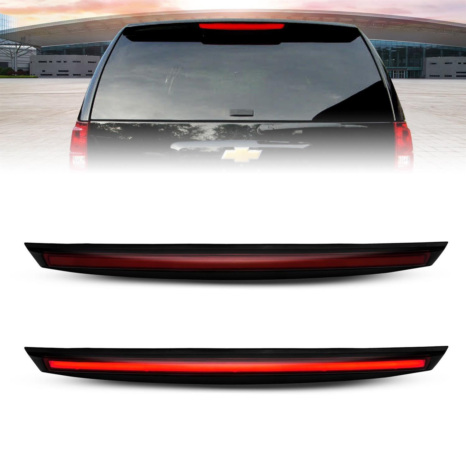 ANZO 2007-2014 Chevrolet Suburban 1500 LED 3rd Brake Light Black Housing Smoke Lens w/ Spoiler 1pc thumbnail 2