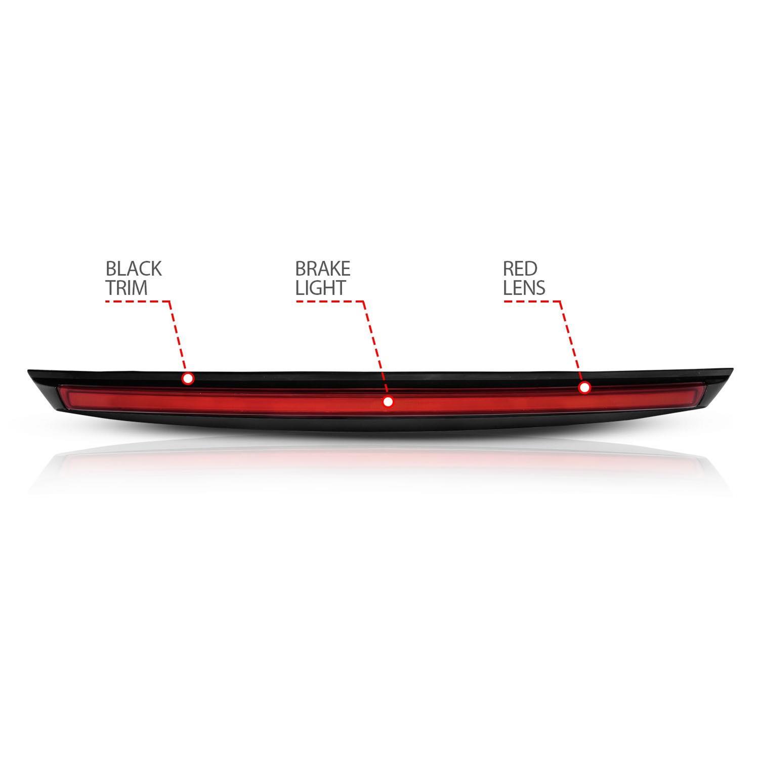 ANZO 2007-2014 Chevrolet Suburban 1500 LED 3rd Brake Light Black Housing Red Lens w/ Spoiler 1pc thumbnail 4
