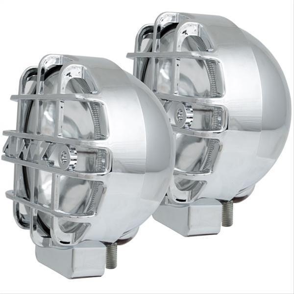 Anzo Universal HID Off-Road Lights 861095 Auxiliary Lights, Off-Road, Round, White Bulb, Clear Lens, Chrome Housing, 12 V, 6 in. Diameter, Pair