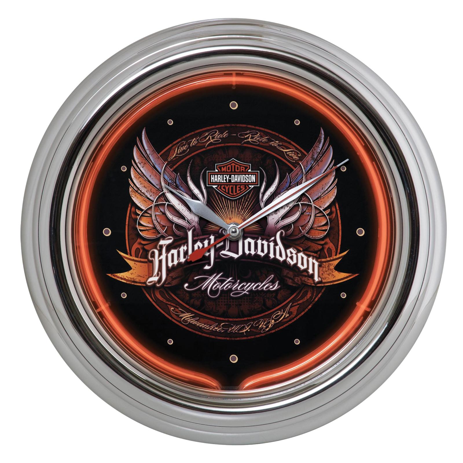 Summit Gifts HDL16626 HarleyDavidson® Genuine Neon Clocks Summit Racing