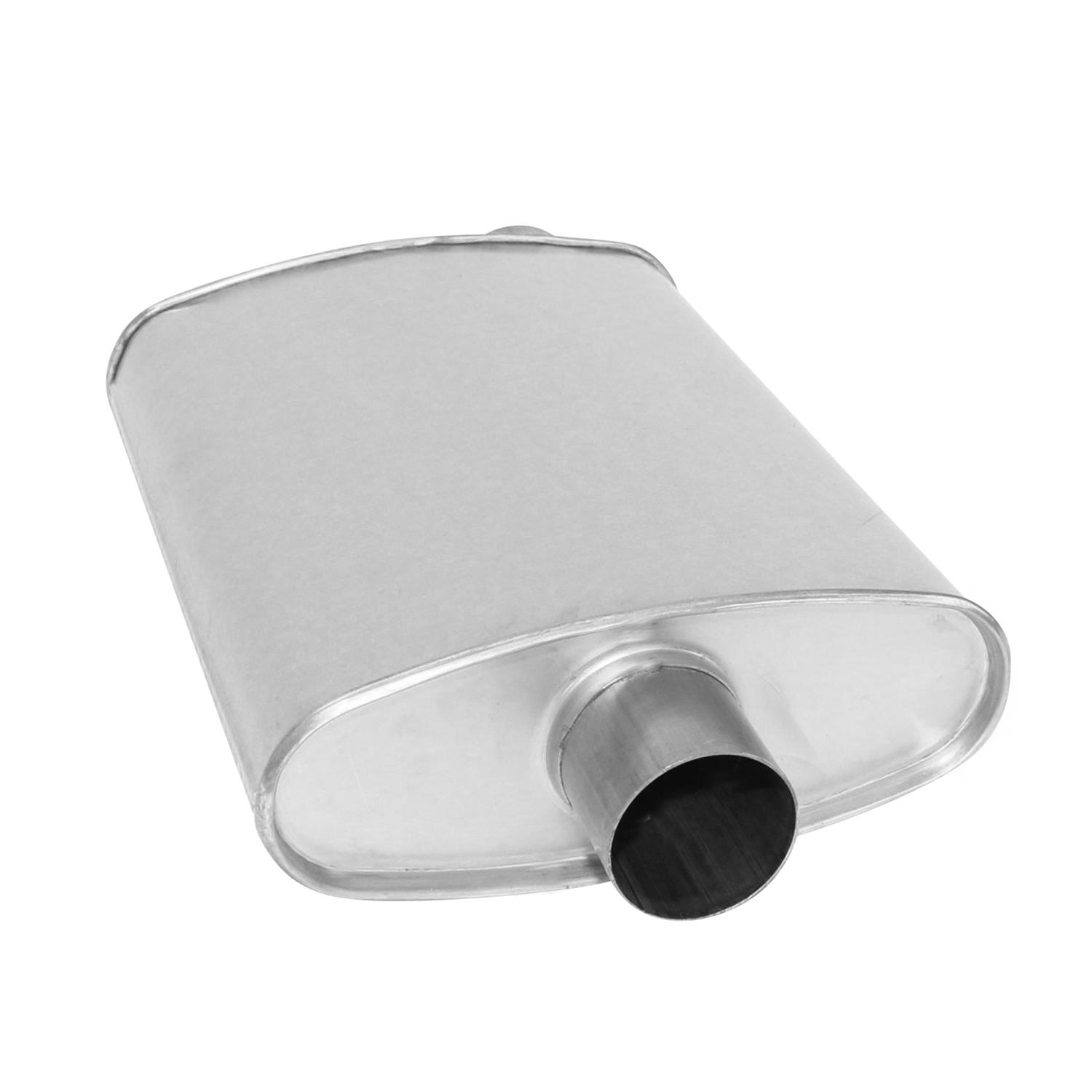 AP Exhaust 690503 Big Max Performance Turbo Muffler 2.5" Inlet/Outlet Oval 14" Body