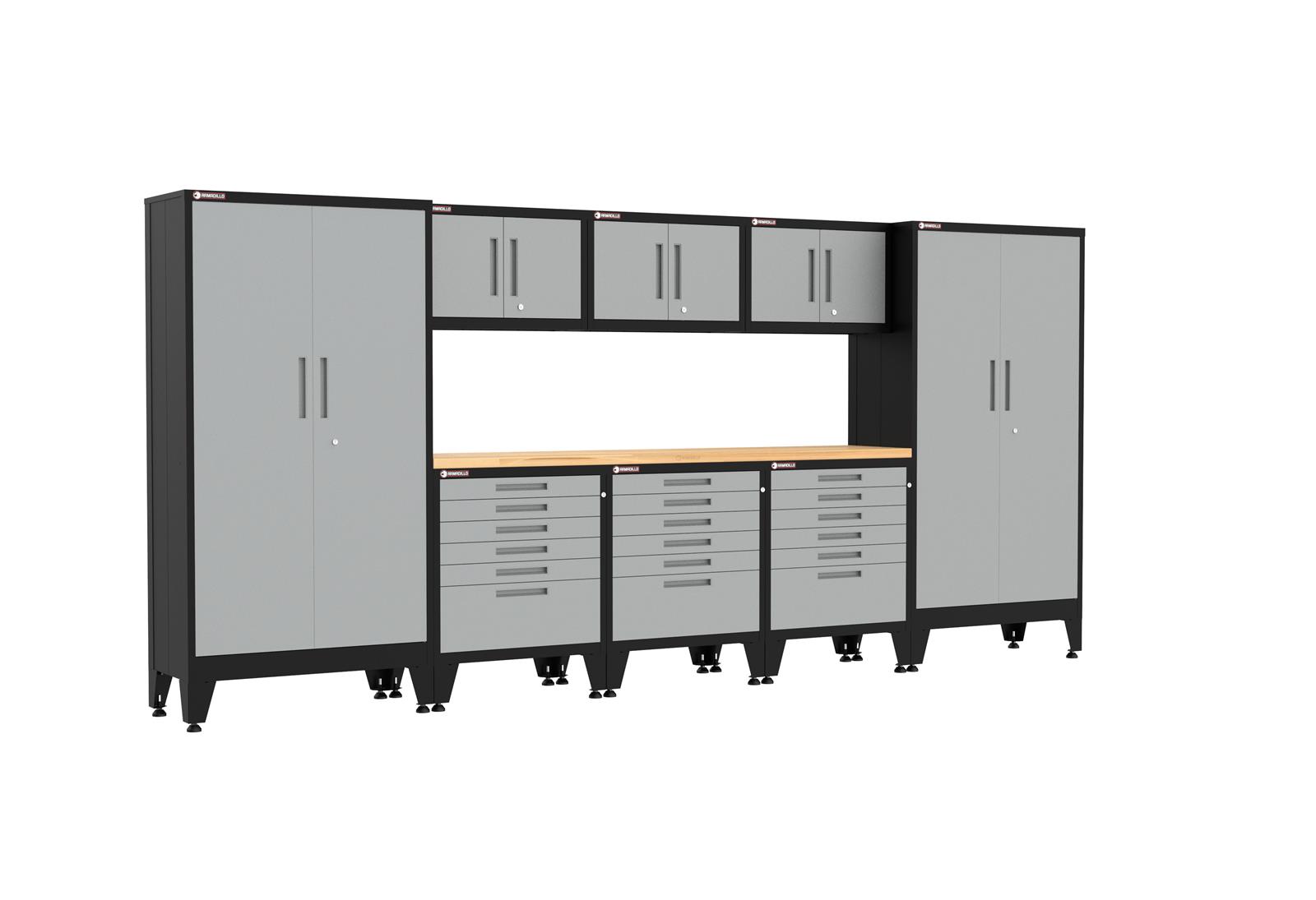 Summit Racing Cabinet Armadillo Tough AR9PC96G Armadillo Tough 9-Piece Storage Cabinets Sets ...