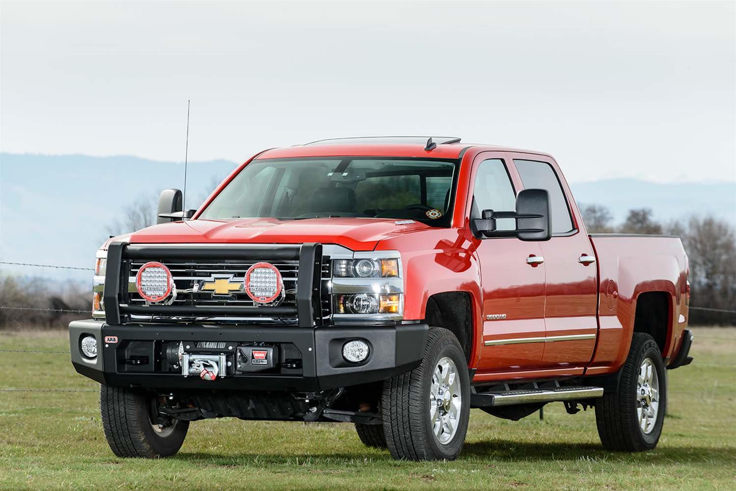 ARB Modular Winch Bar Kits for 2015-2018 SILVERADO 2500 HD, 3500 HD - 2262020 Bumper, Bar, Fabricated, Steel, Black Textured Powdercoated, Mount, Front, Chevy, Kit