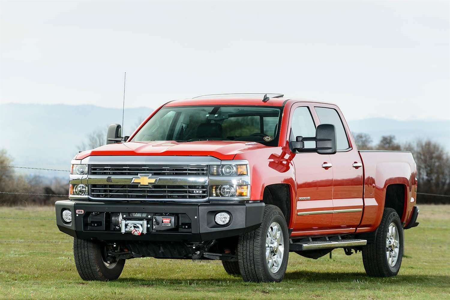 ARB Modular Winch Bar Kits for 2015-2018 SILVERADO 2500 HD, 3500 HD - 2262030 Bumper, Bar, Fabricated, Steel, Black Textured Powdercoated, Mount, Front, Chevy, Kit