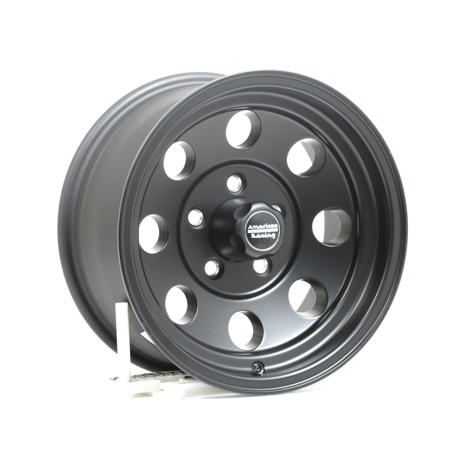 American Racing AR172 Baja Black Wheels 15x7 Wheel, Baja, Aluminum, Matte Black, 15 in. x 7 in., 5 x 4.75 in. Bolt Circle, 3.750 in. Backspace