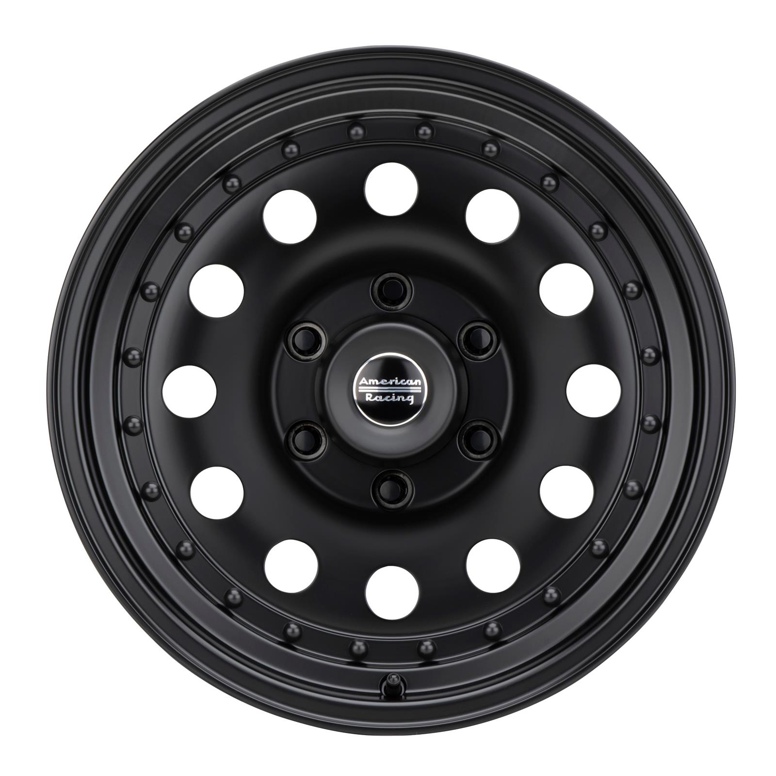 American Racing AR62 Outlaw II Satin Black Wheels 16x8 Wheels, Black, 16 in. x 8.00 in., Aluminum, Matte Black, 5 x 114.3mm Bolt Circle, 4.50 in. Backspacing, Each