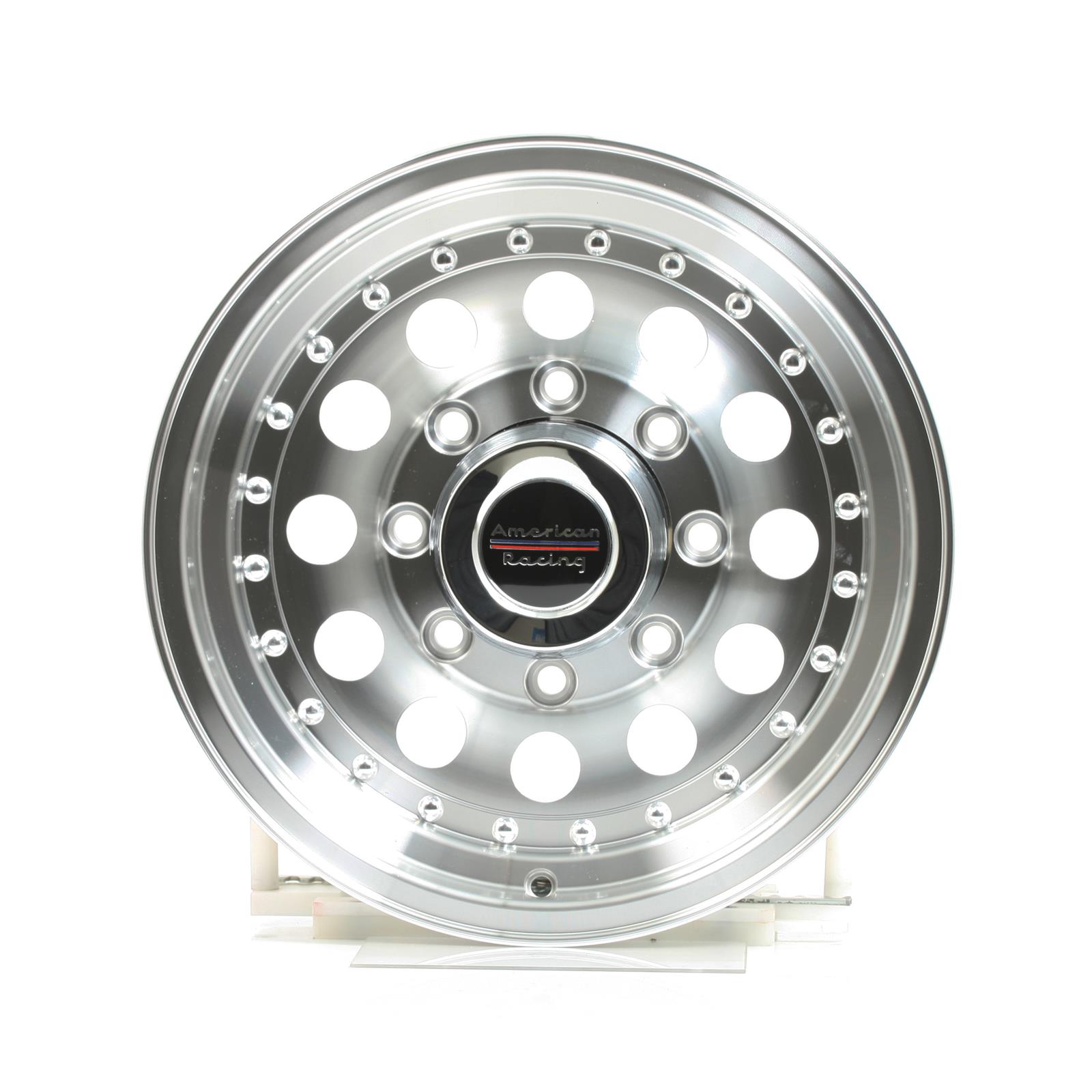 American Racing AR62 Outlaw II Silver Wheels 16x7 Wheel, II, Aluminum, Natural, 16 in. x 7 in., 8 x 6.50 in. Bolt Circle, 3.688 in. Backspace, Each