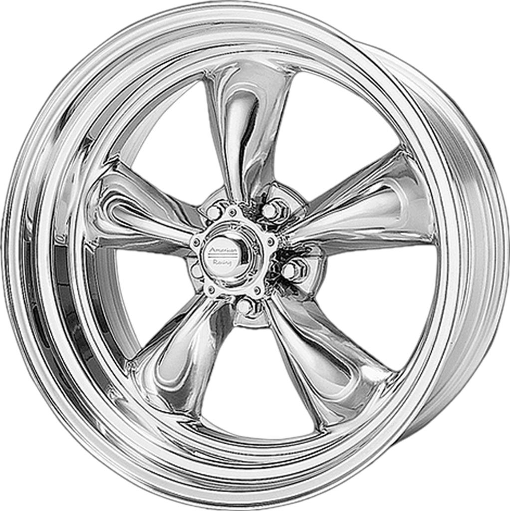 American Racing VN515 Polished Torq-Thrust II One-Piece Wheels 15x6 Wheel, One-Piece, Aluminum, Polished, 15 in. x 6 in., 5 x 4.50 in. Bolt Circle, 3.260 in. Backspace, Each thumbnail 6