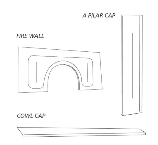 ALSTON Race Cars AL-161910 Alston Racing Front Firewall Kits