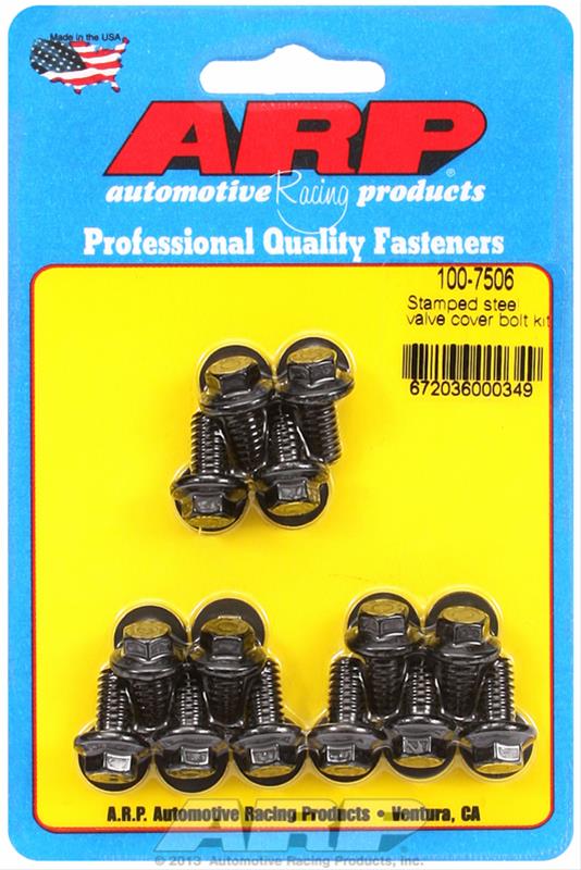 ARP Stamped Steel Hex Valve Cover Bolt Kit 6-Point Hex Head 1/14in - 20 Thread (Set of 14) thumbnail 2