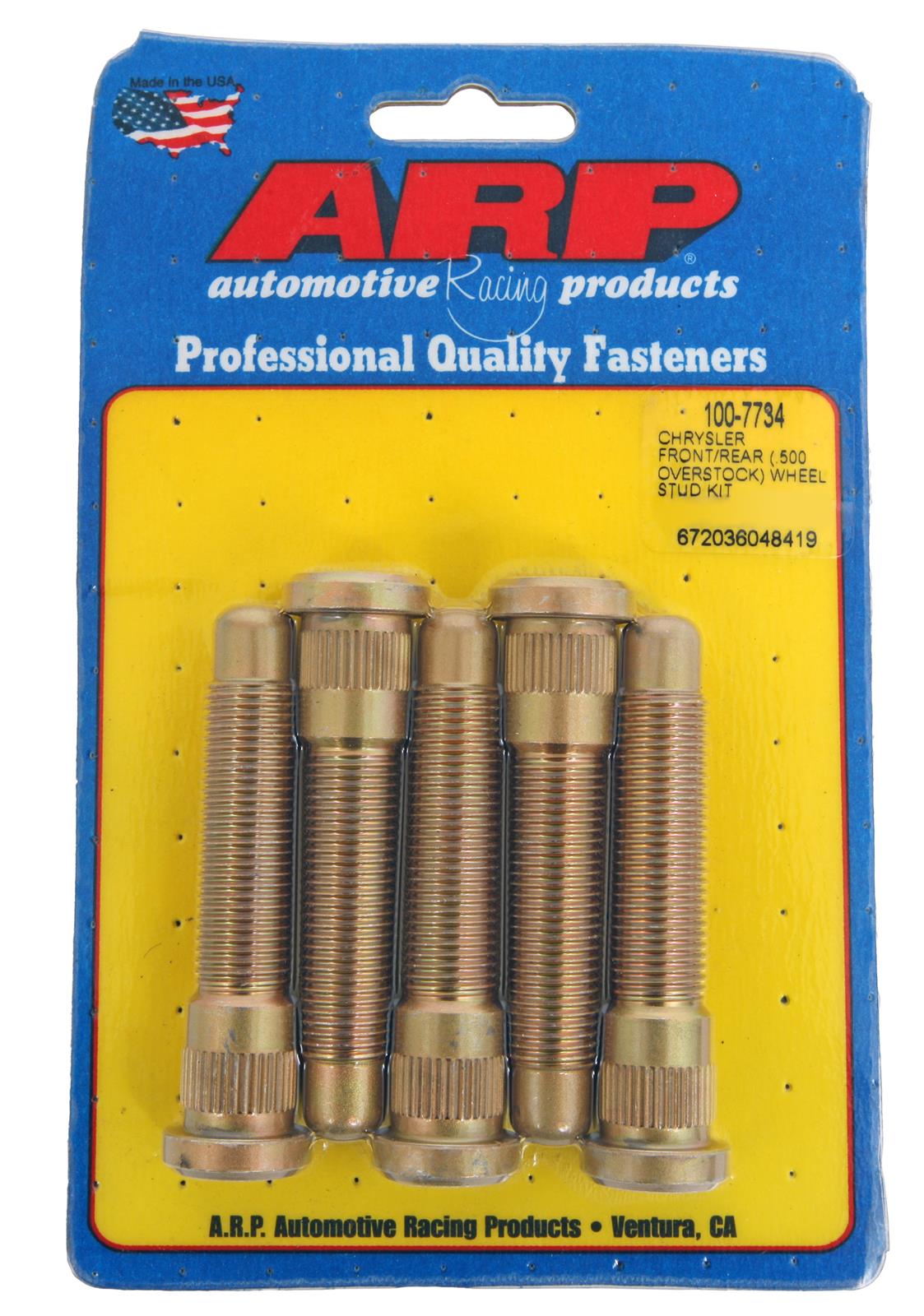 ARP Chrysler Front/Rear M14 .500in Over Stock Length Wheel Stud Kit