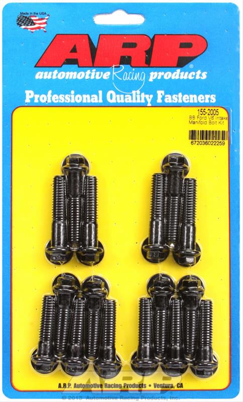 ARP Intake Manifold Bolt Set 155-2005; Black Oxide Hex Chromoly for Ford 429//460
