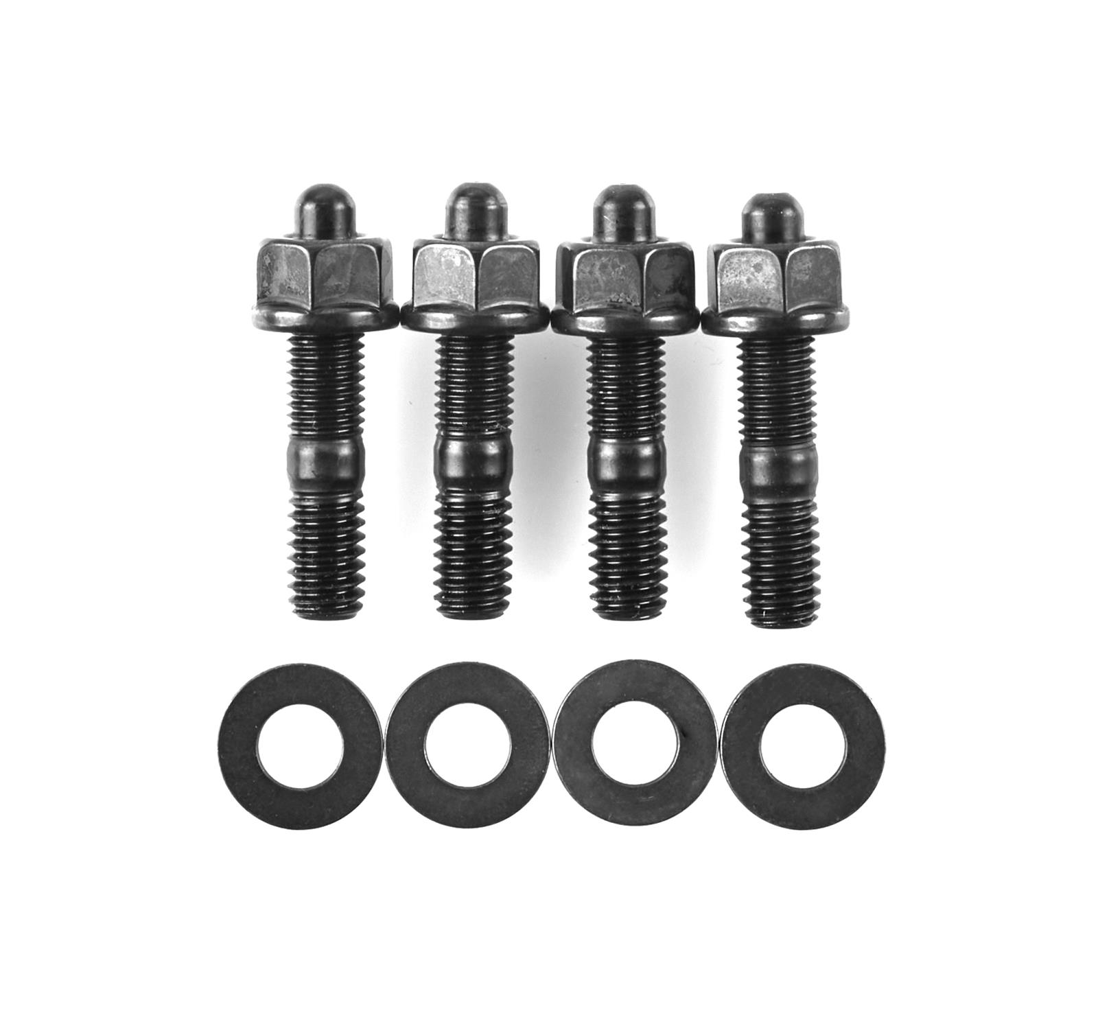 Set of 4 ARP 300-2407 Pro Series Black Oxide 5/16 Thread 2.700 OAL Drilled Carburetor Stud with 1 Moroso Spacer for NASCAR Wire Seal, 