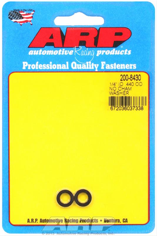 ARP 1/4 ID .440 OD no chamfer black washers