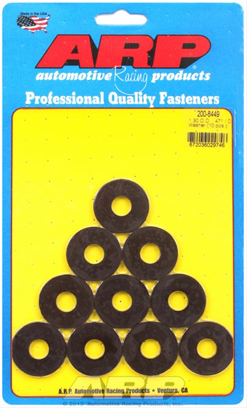ARP .471 ID x 1.30 OD No Chamfer Black Washer - Pack of 10