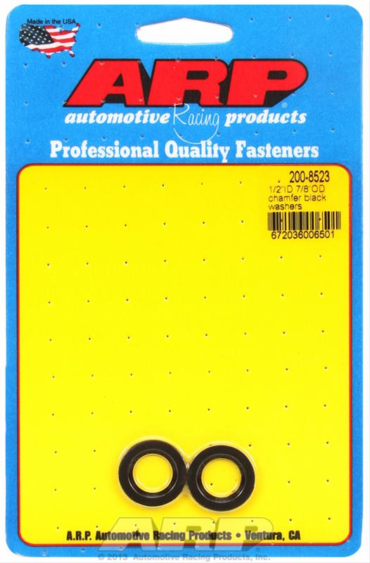 ARP 1/2 ID 7/8 OD chamfer black washers