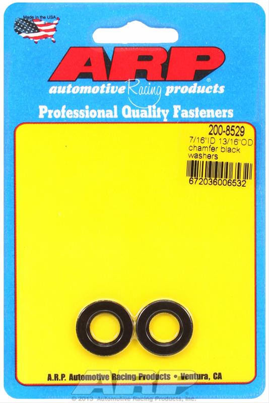 ARP 7/16in ID x 13/16in OD Chamfer Black Washers (2 pack)