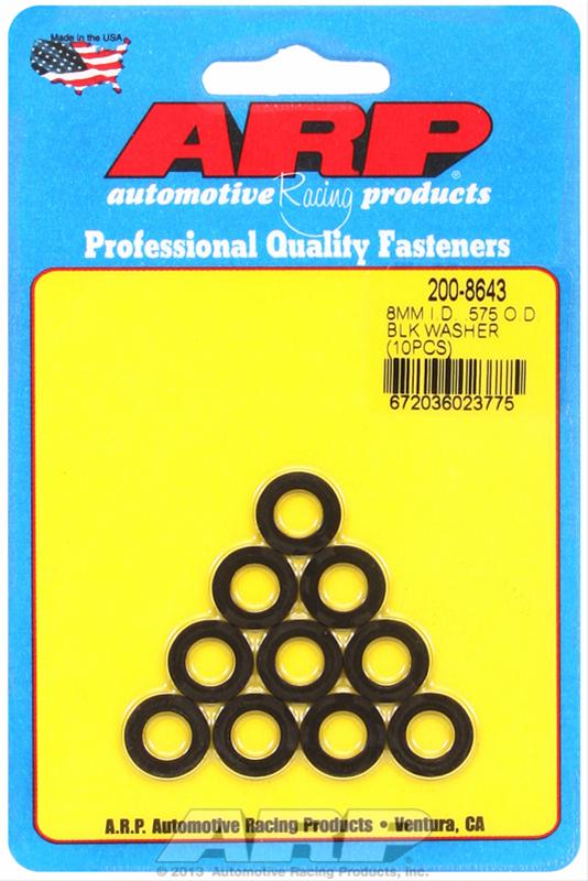 ARP M8 ID .575 OD Black Washers (10/pkg)