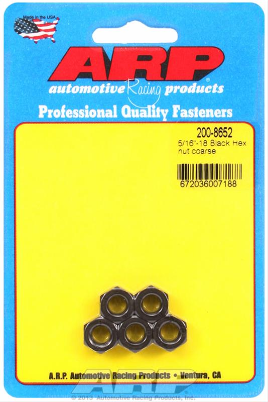 ARP 5/16-18 black coarse hex nut kit