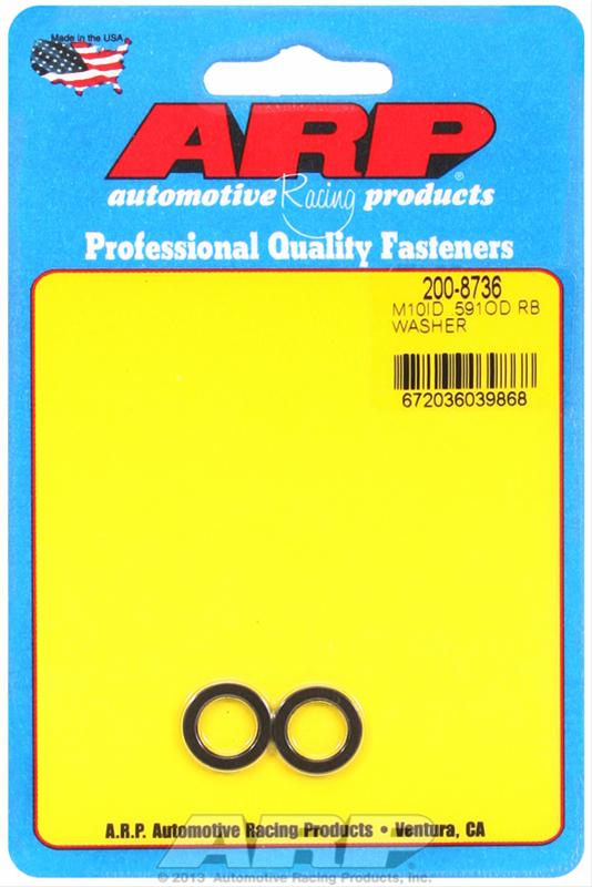 ARP M10 ID .591 OD black washers