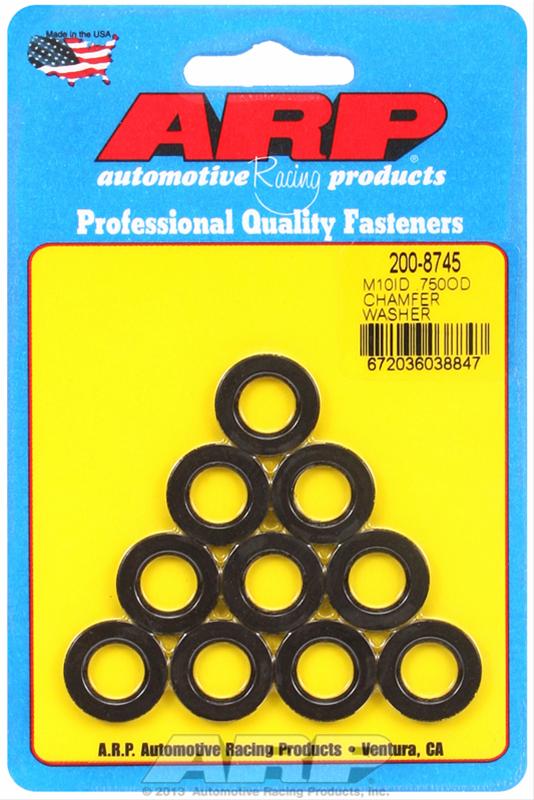 ARP M10 ID .750 OD Black Chamfer Black Washers (10 pack)