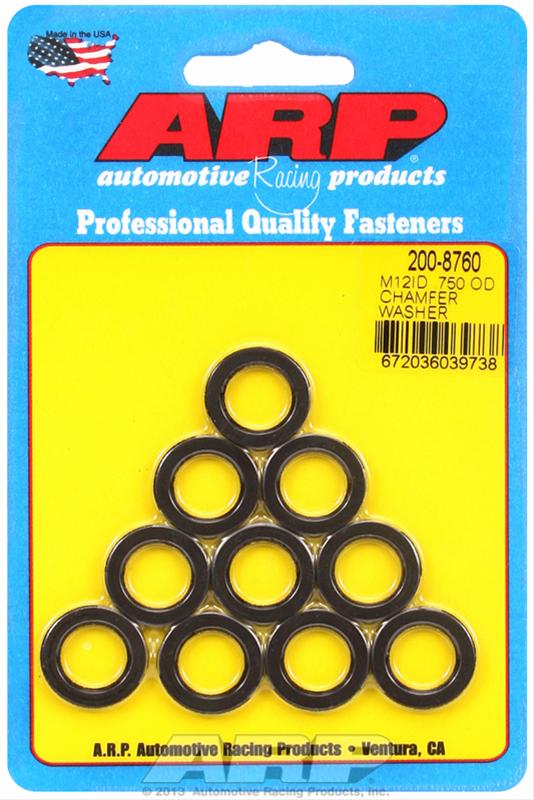 ARP M12 ID 3/4in OD Black Chamfer Washers (10 pack)