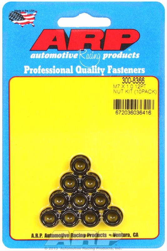 ARP M7 x 1.00 12pt Nut Kit (10/pkg)