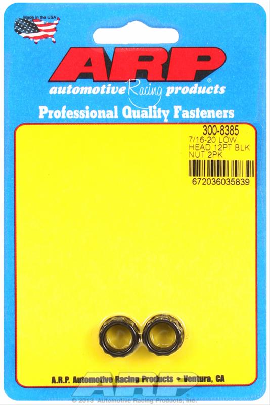 ARP 7/16-20, low head, .600 flange OD 12pt nut kit