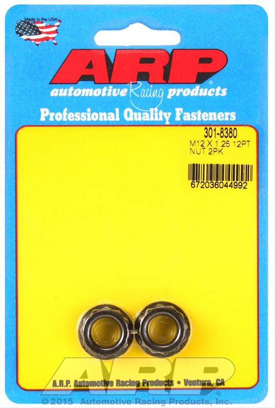 ARP M12 X 1.25 (5/8 wr) 12pt 2pc nut kit