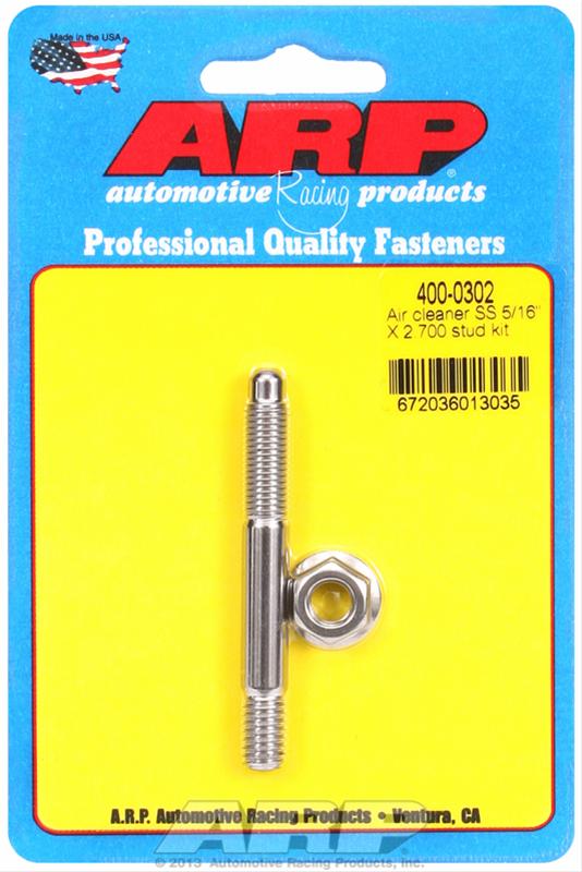 ARP Air Cleaner Stud Kit - 5/16 x 2.700 S/S ARP Air Cleaner Stud Kit - 5/16 x 2.700 S/S