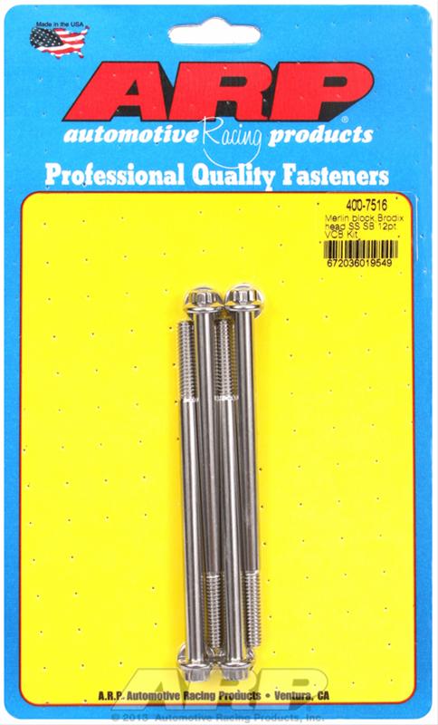 ARP Merlin Block BRodix Head SB 12pt Valve Cover Bolt Kit thumbnail 2