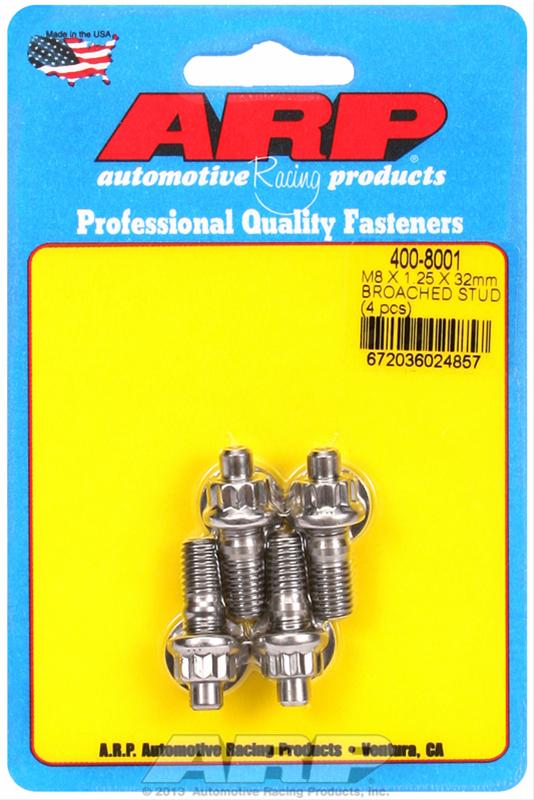 ARP M8 x 1.25 x 32mm Broached 4 Piece Stud Kit