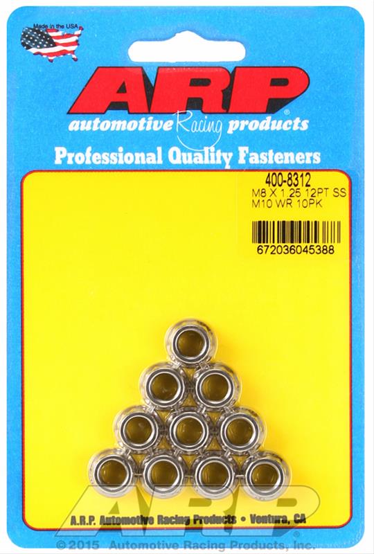 ARP 12pt SS Nut 8mm x 1.25 10pk ARP 12pt SS Nut 8mm x 1.25 10pk