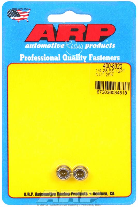 ARP 1/4-28 SS 12pt Nut Kit