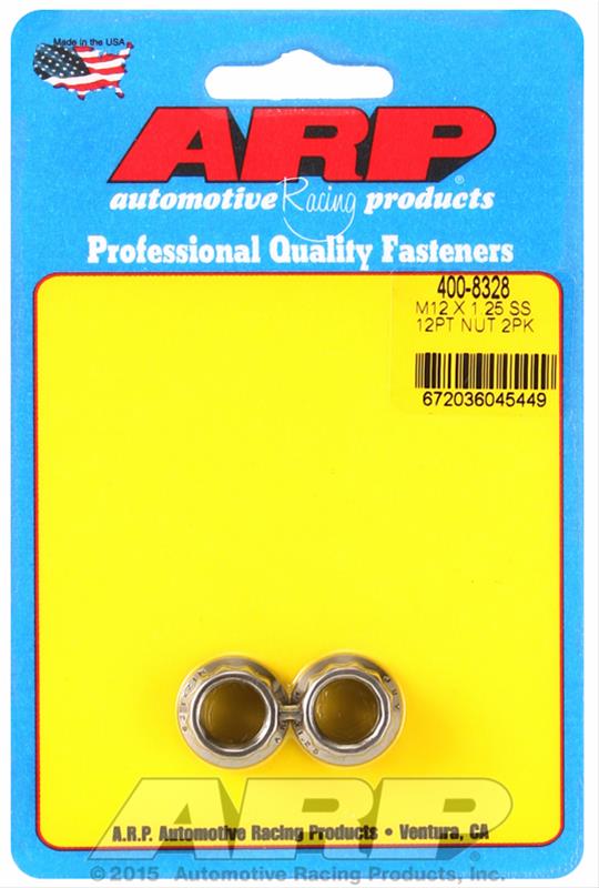 ARP M12 X 1.25 (.750 collar) SS 12pt nut kit