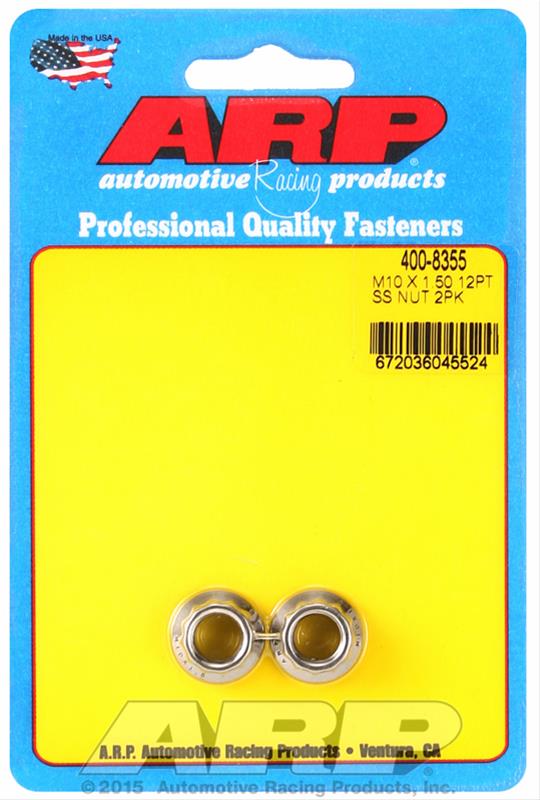 ARP Nut- 12pt 10mm X 1.50 2pk ARP Nut- 12pt 10mm X 1.50 2pk