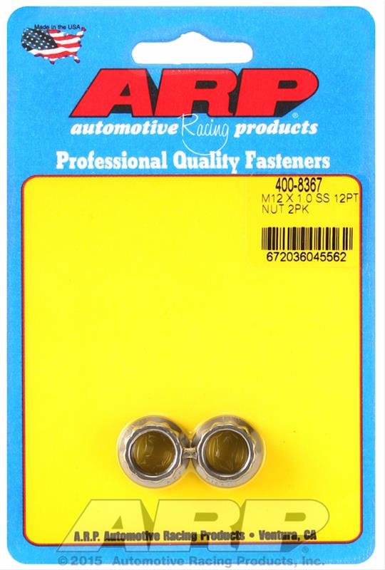 ARP M12 X 1.00 (M14 wr) SS 12pt nut kit
