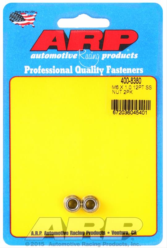 ARP M6 x 1.00 (M8 WR) SS 12pt Nut Kit (Set of 2)