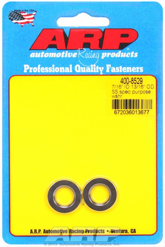 ARP Special Purpose Washers 400-8529 Washers, Stainless Steel, Polished, .438 in. Inside Diameter, .813 in. Outside Diameter, .120 in. Thick, Pair