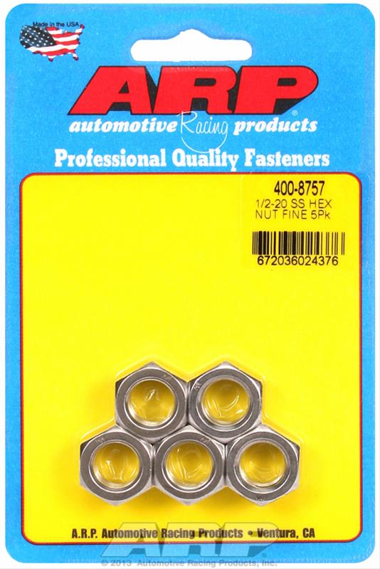 ARP 1/2-20 SS fine hex nut kit