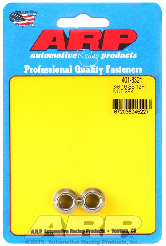 ARP 12pt SS Nut 3/8-16 2pk ARP 12pt SS Nut 3/8-16 2pk